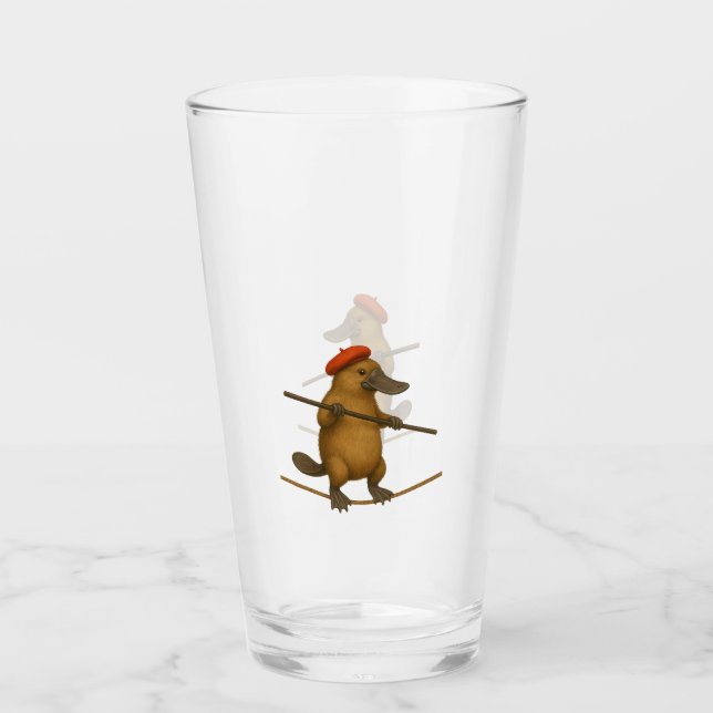 Plato Schnabeltier Seiltänzer Glas (Vorderseite)