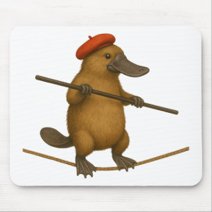Plato Schnabeltier Seiltänzer Mousepad