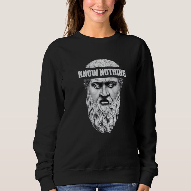 Plato Sokrates Aristoteles Weiß Nichts Delphi  Phi Sweatshirt (Vorderseite)
