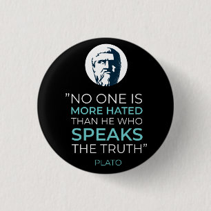 Plato Truth Philosophy Zitat Button