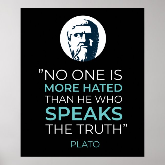 Plato Truth Philosophy Zitat Poster (Vorne)