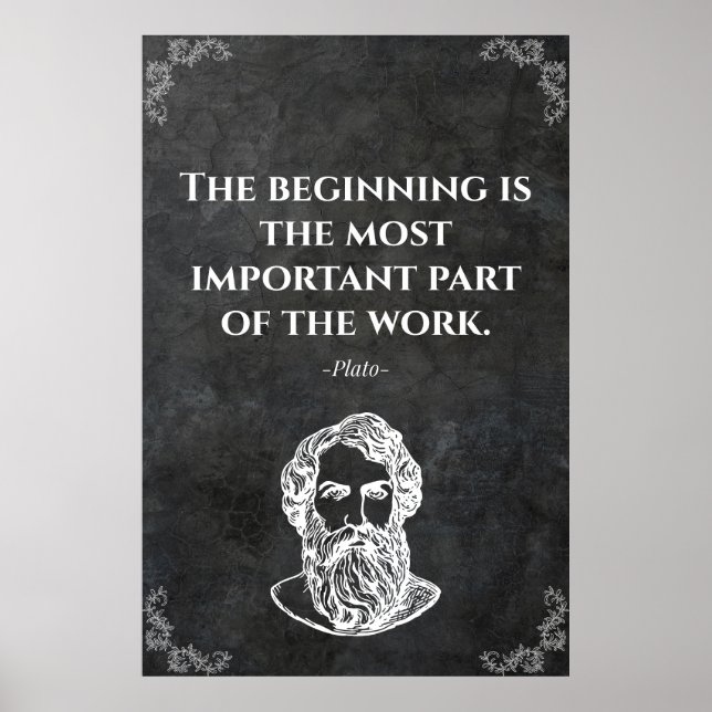Plato wise quote. Wisdom Poster (Vorne)