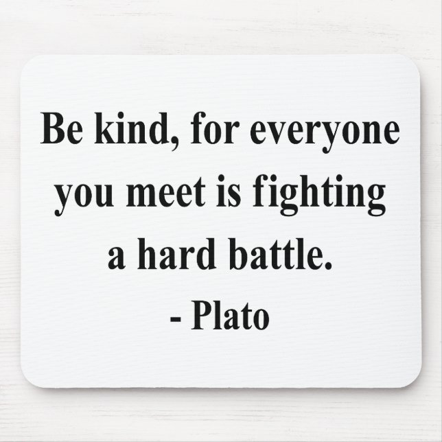 Plato-Zitat 1a Mousepad (Vorne)