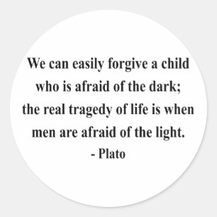 Plato Zitat 5a Runder Aufkleber