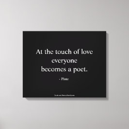 Plato Zitat; die Touch der Liebe Leinwanddruck