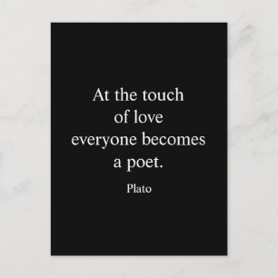 Plato Zitat; die Touch der Liebe Postkarte
