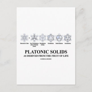 platonische Feststoffe aus den Früchten des Lebens Postkarte