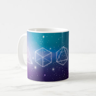 Platonische Körper 3D-Symbols Universum Kaffeetasse