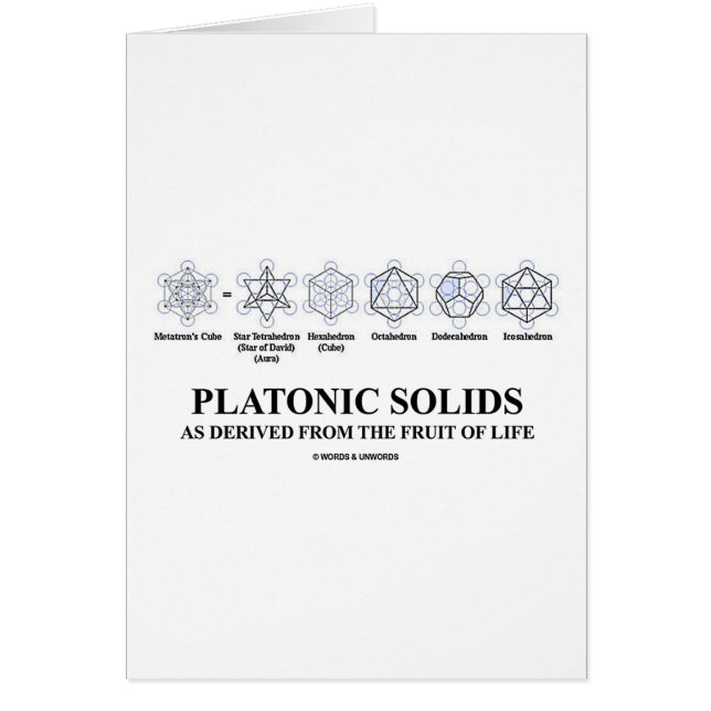 Platonische Körper, wie von der Frucht des Lebens (Vorne)