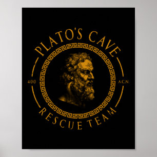 Platos Höhlenrettungsteam Alte griechische Philoso Poster