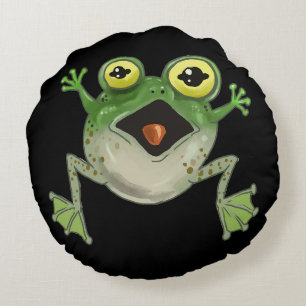 Platsch! Alberner Frosch Rundes Kissen