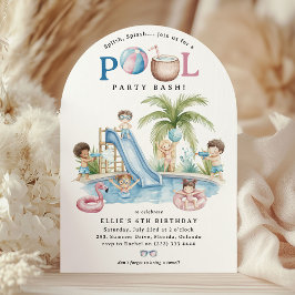 Platsch, Kinderpool-Geburtstagsfeier Einladung