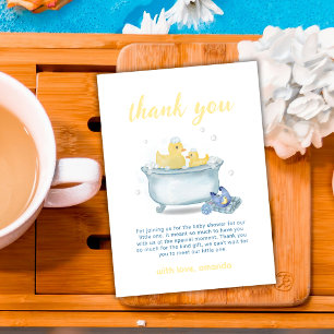 Platsch Pfütze Mama Ente Badewanne Baby Shower  Dankeskarte