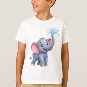 Platsch, platsch! Kleiner Elefant Wasserspaß T-Shirt