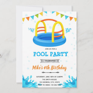 Platsch platsch Wasserpark Poolparty Einladung