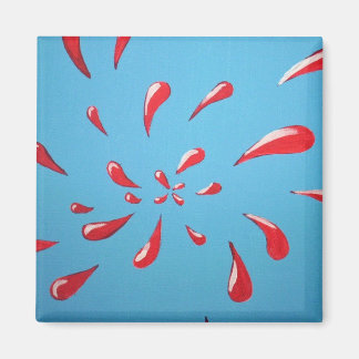 "Platsch!" Square Magnet