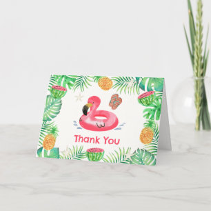 Platschender Sommerstrand Pool Baby Shower Dankeskarte