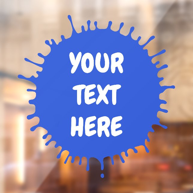 Platscher, benutzerdefinierter Text mit einer beli Fensteraufkleber (Blatt 2)