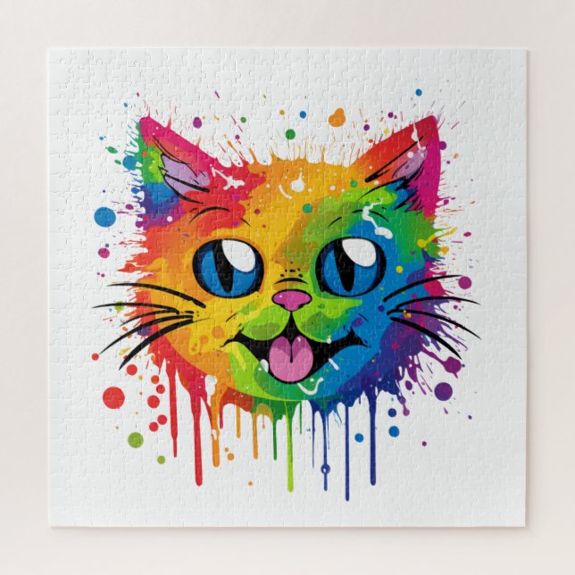 Platsches Cat Rainbow Puzzle (Vertikal)