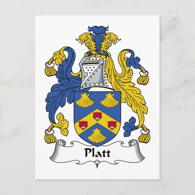 Platt-Familienwappen Postkarte (Vorderseite)