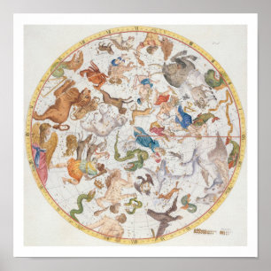 Platte 26 "vom Atlas Coelestis", durch John Poster