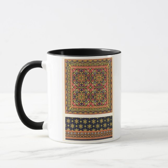 Platte des Entwurfs für Teppiche, 'von den Tasse (Links)