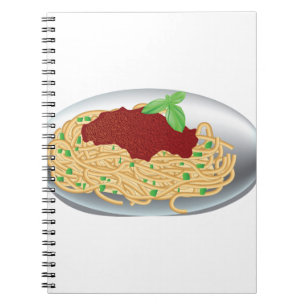 Platte des Spaghetti-gewundenen Notizbuches Notizblock