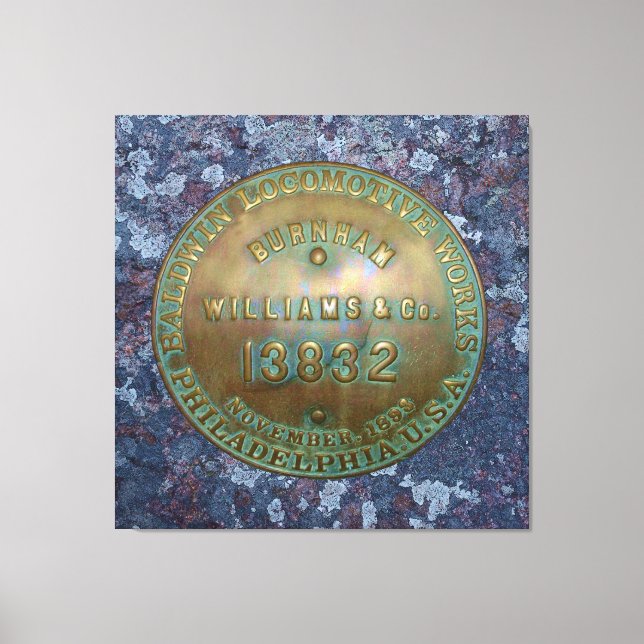 Platte für Dampflokomotive Leinwanddruck (Vorderseite)