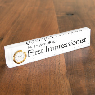 Platte für den ersten IMPRESSIONIST Namensplakette