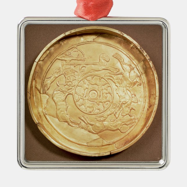 Platte (Gold) Ornament Aus Metall (Vorne)