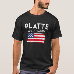 Platte South Dakota USA Staat America Travel South T-Shirt