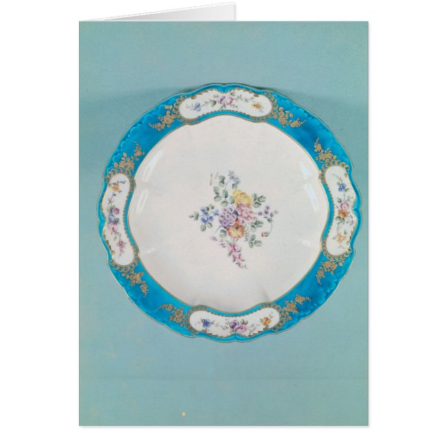 Platte verziert mit einem Blumenmuster, Sevres (Vorne)