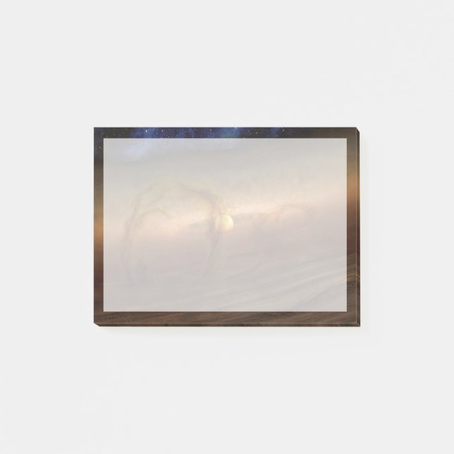 Platten aus planetbildenden Materialien, Rundstein Post-it Klebezettel (Vorderseite)