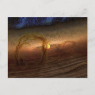 Platten aus planetbildenden Materialien, Rundstein Postkarte