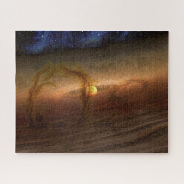 Platten aus planetbildenden Materialien, Rundstein Puzzle (Horizontal)