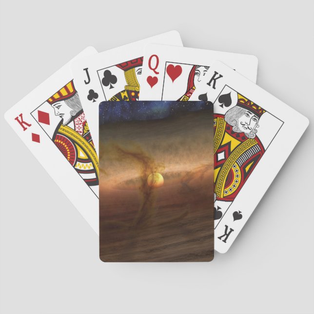Platten aus planetbildenden Materialien, Rundstein Spielkarten (Rückseite)