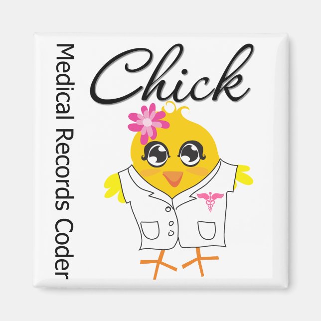 Platten Coder Chick Magnet (Vorne)