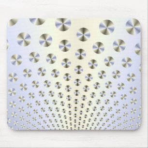Platten in weißem und blauem Mousepad