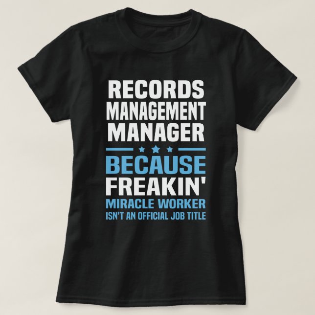 Platten Management Manager T-Shirt (Design vorne)