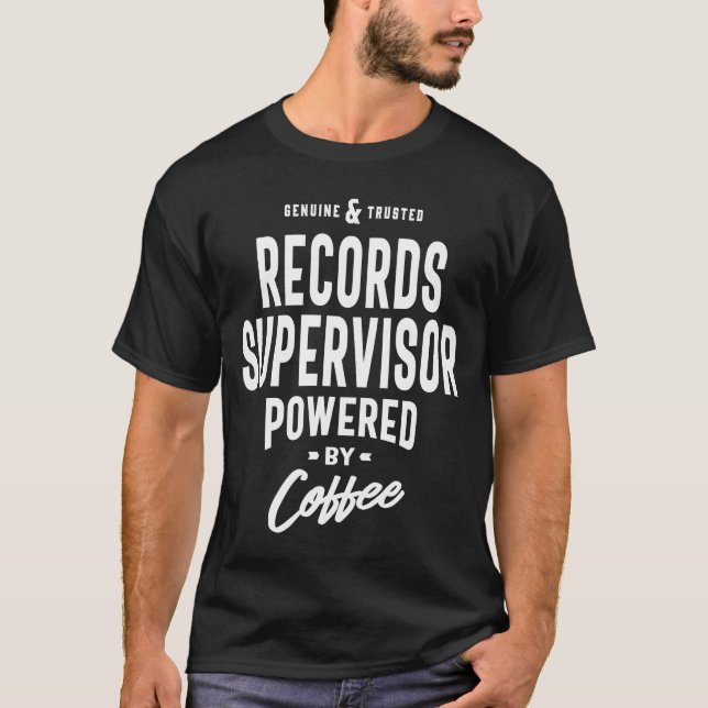 Platten Supervisor verschenken Funny Job Title Pro T-Shirt (Vorderseite)