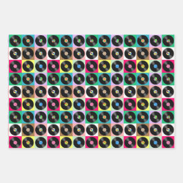 Platten überall geschenkpapier set