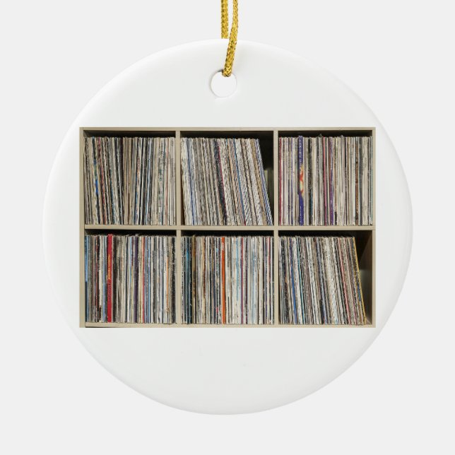 Platten Vinyl Albums Record Collection Keramik Ornament (Vorne)