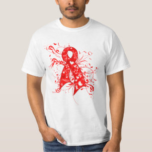 Plattenepithelkarzinom Floral Wirbel Ribbon T-Shirt