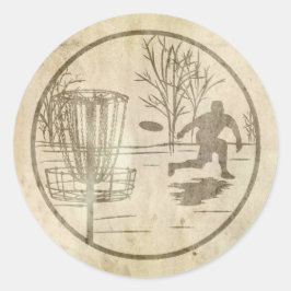 PlattenGolfing Runder Aufkleber