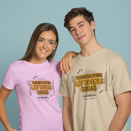 Plattenmesser Gabelgabel Erntedank Leftovers Squad T-Shirt