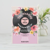 Plattenmusik Hochzeit Floral 1950er Blume