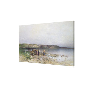 Plattensee mit dem Ufer von Akarattya, 1885 Leinwanddruck