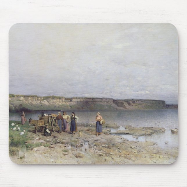 Plattensee mit dem Ufer von Akarattya, 1885 Mousepad (Vorne)