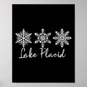 Plattensee Schneeflocken Schneeflocken Wintersport Poster