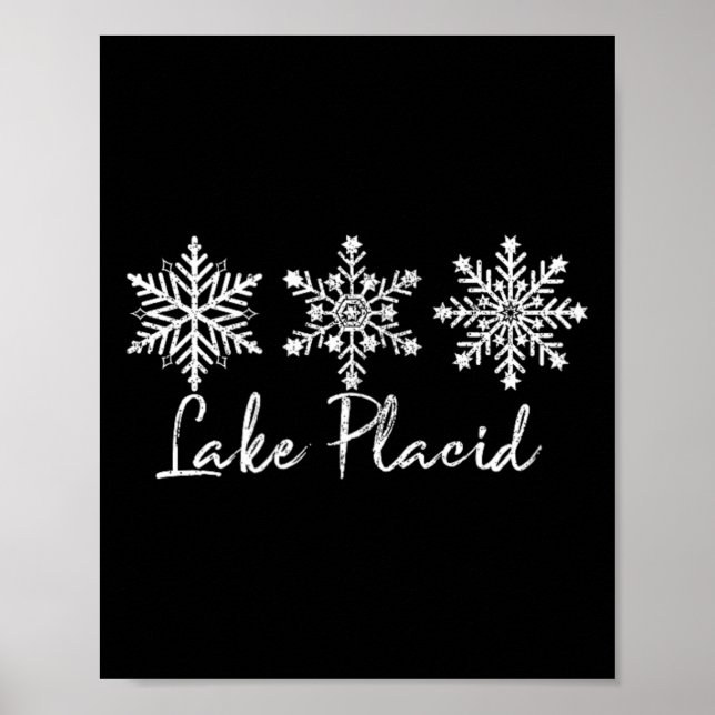 Plattensee Schneeflocken Schneeflocken Wintersport Poster (Vorne)